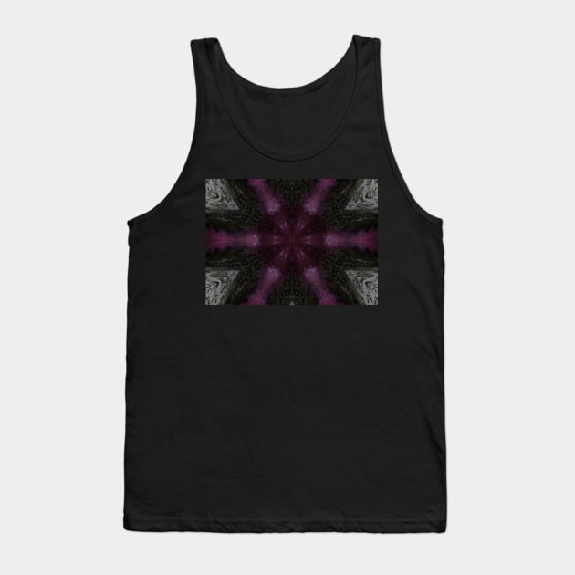 Deep Pink Star with Black Snowflake Tank Top by Zen Goat 